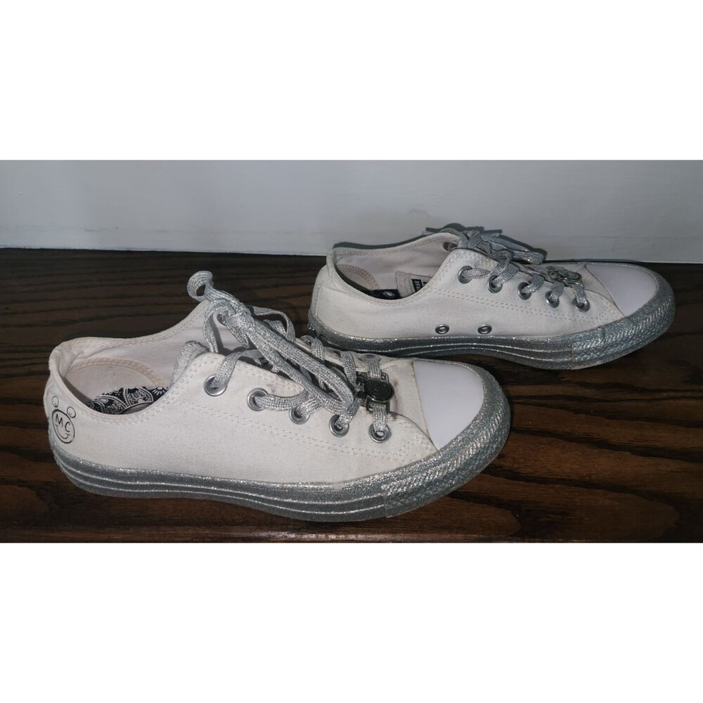 Converse x Miley Cyrus Sneakers Limited Edition White Silver Women's Size 6 - Picture 6 of 14